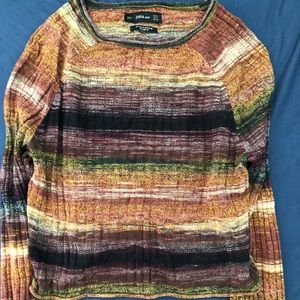 Zara multicolor long sleeve crop top